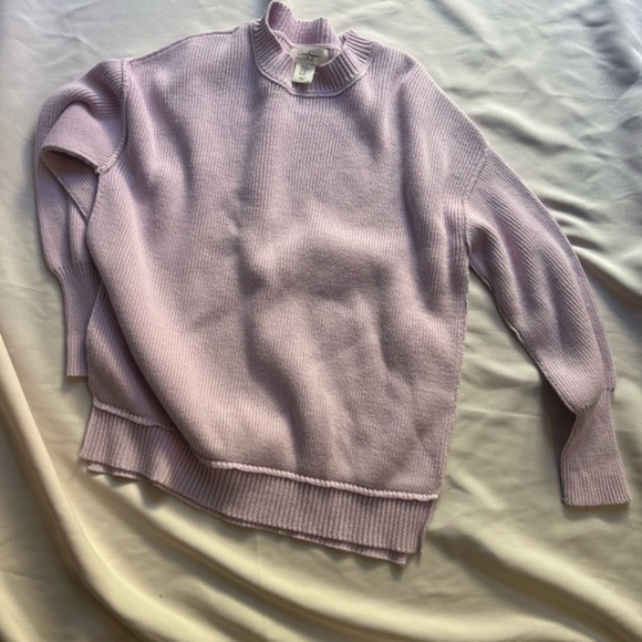 Jessica Simpson Purple Cowl Neck Sweater Plush Texture - Picture 1 of 7